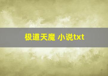 极道天魔 小说txt